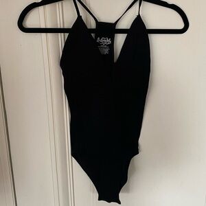 Free People Black Bodysuit